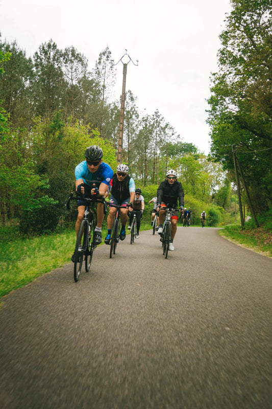 cyclistes les bornées sur route