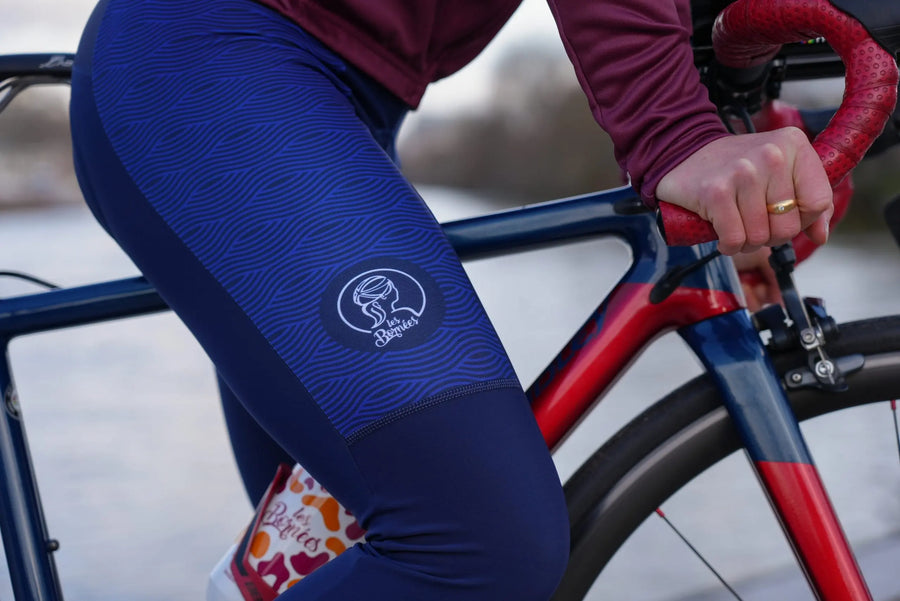 Long Thermal Cycling Bib Shorts - Wave Collection