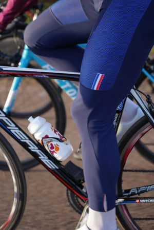 Men's Long Cycling Bib Shorts - Wave Collection : photo 1