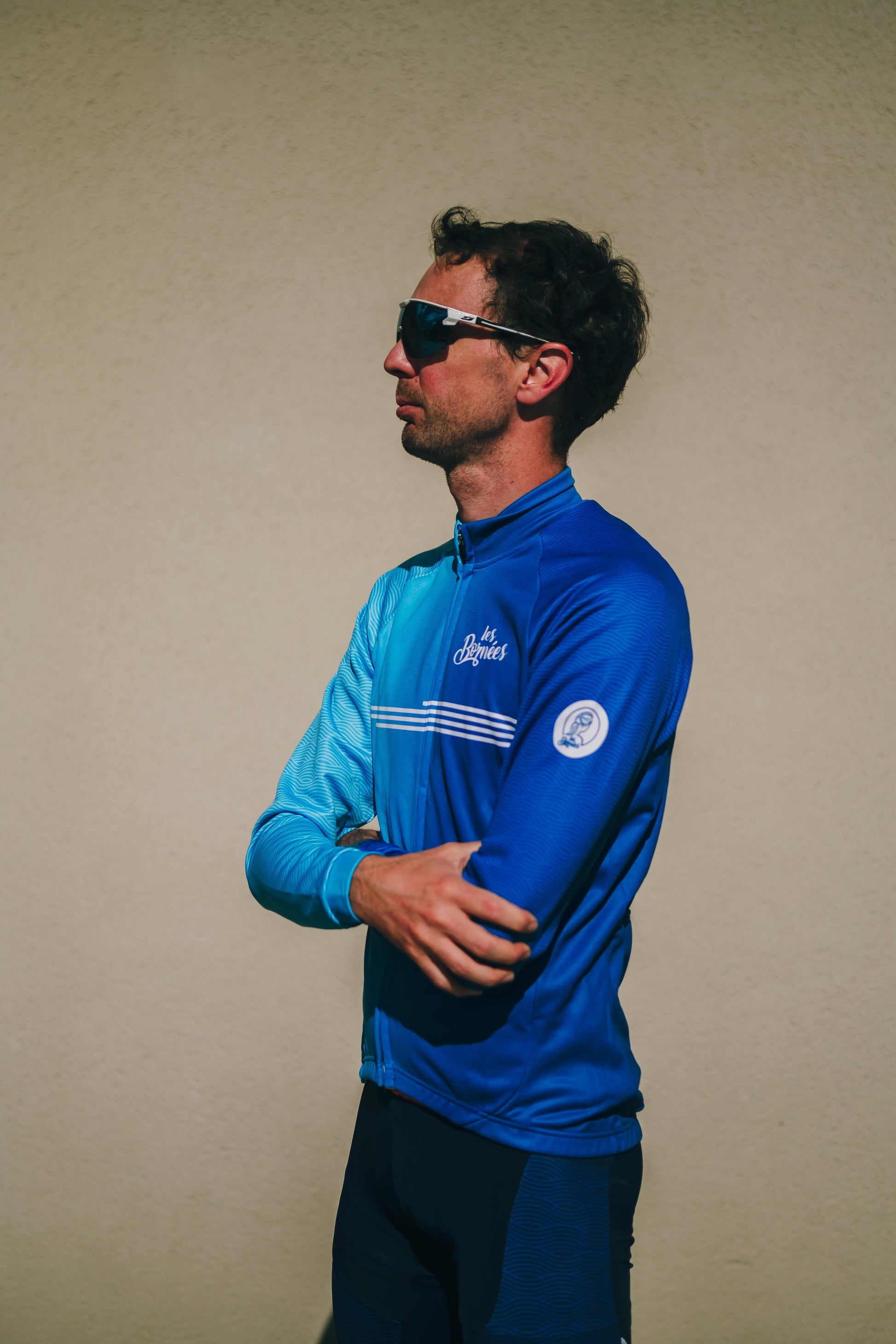 Maillot de Cyclisme Homme à Manches Longues - Collection Baby Blue - Ma boutique 