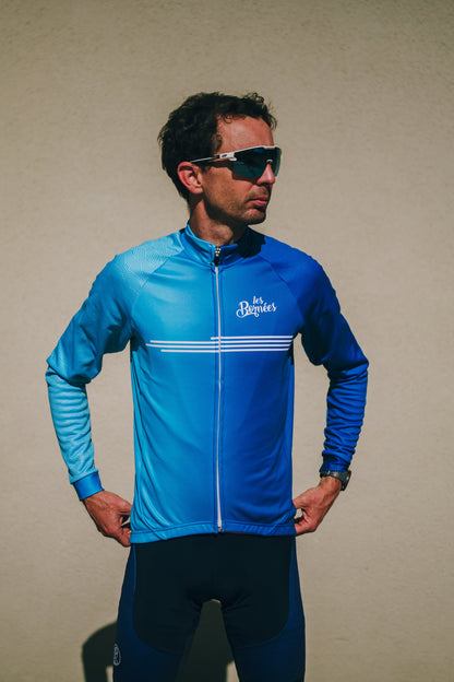 Maillot de Cyclisme Homme à Manches Longues - Collection Baby Blue - Ma boutique 