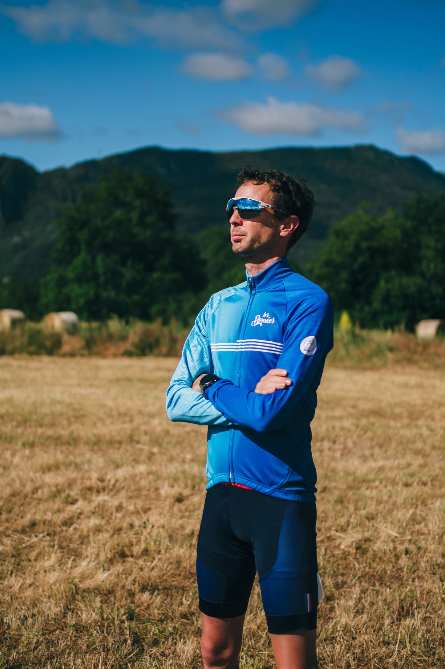Maillot de Cyclisme Homme à Manches Longues - Collection Baby Blue - Ma boutique 