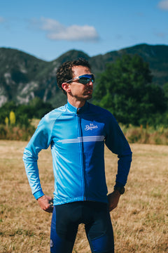 Maillot de Cyclisme Homme à Manches Longues - Collection Baby Blue